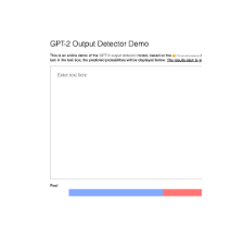 GPT 2 Output Detector